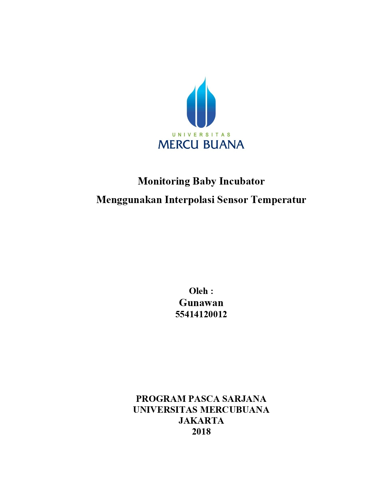 Monitoring Baby Incubator  Menggunakan Interpolasi Sensor Temperatur