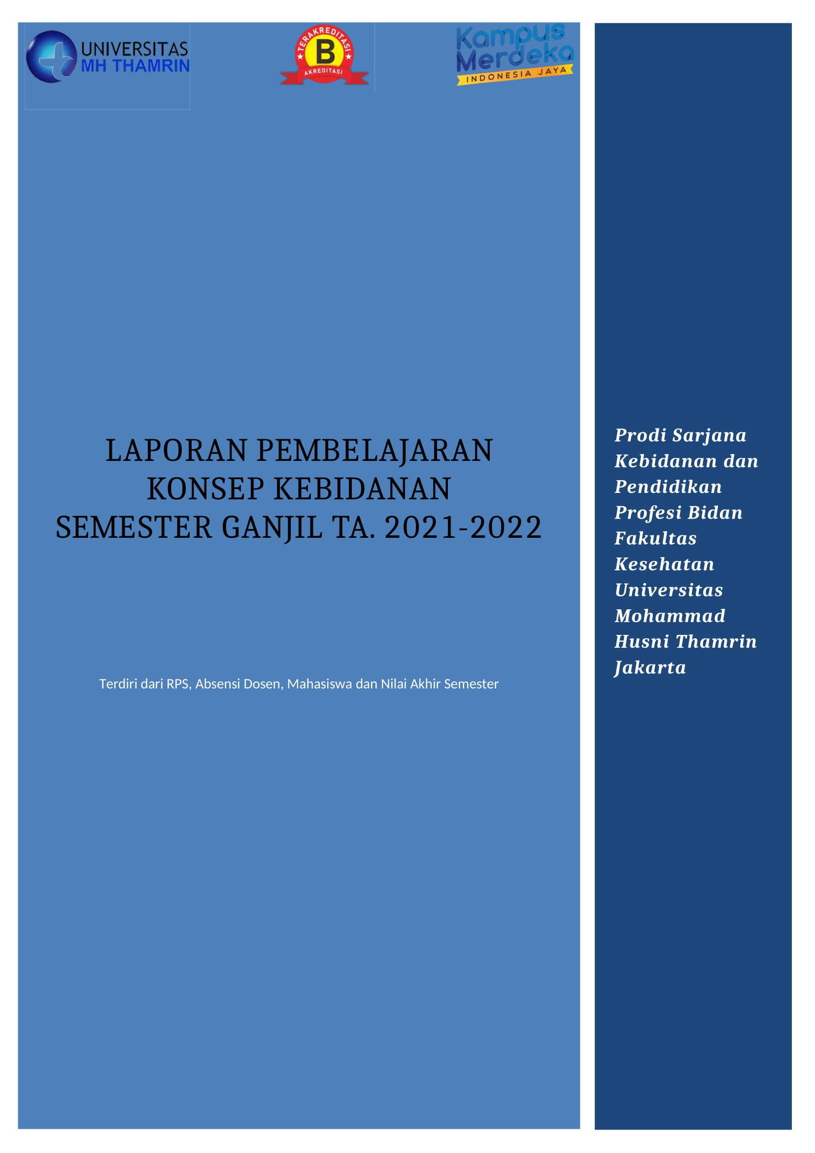 Konsep Kebidanan Semester Ganjil TA. 2021-2022