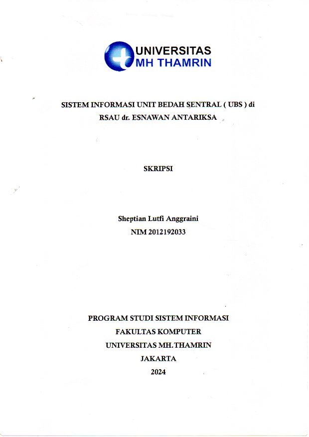 SISTEM INFORMASI UNIT BEDAH SENTRAL (UBS) di RSAU dr. ESNAWAN ANTARIKSA